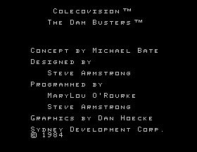The Dam Busters Title Screen